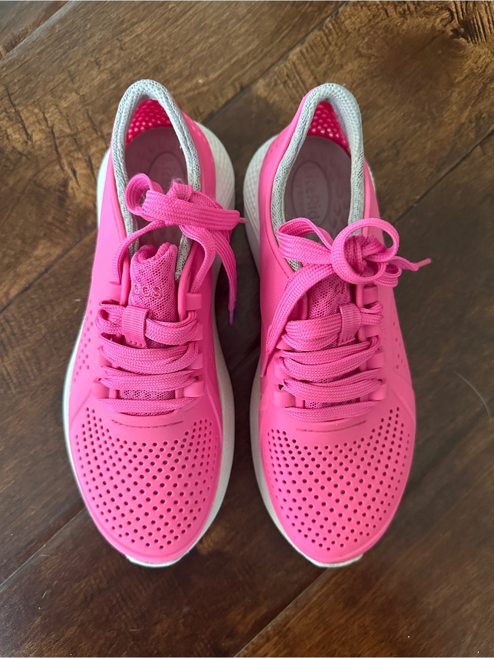 Pink Crocs Literide Pacer Sneakers
